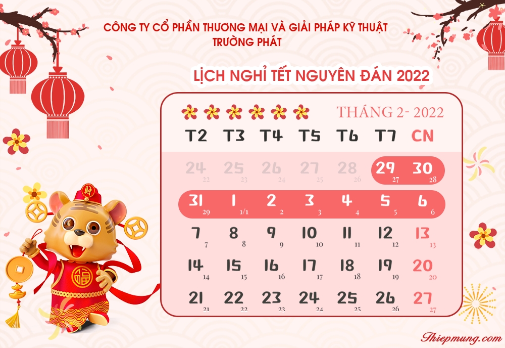 You are currently viewing Thông báo lịch nghỉ tết Nguyên Đán năm 2022