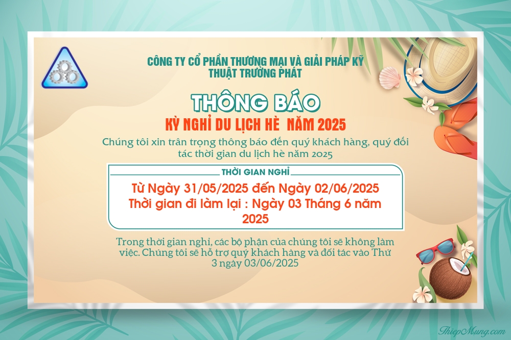 Read more about the article Thông báo nghỉ du lịch hè năm 2025